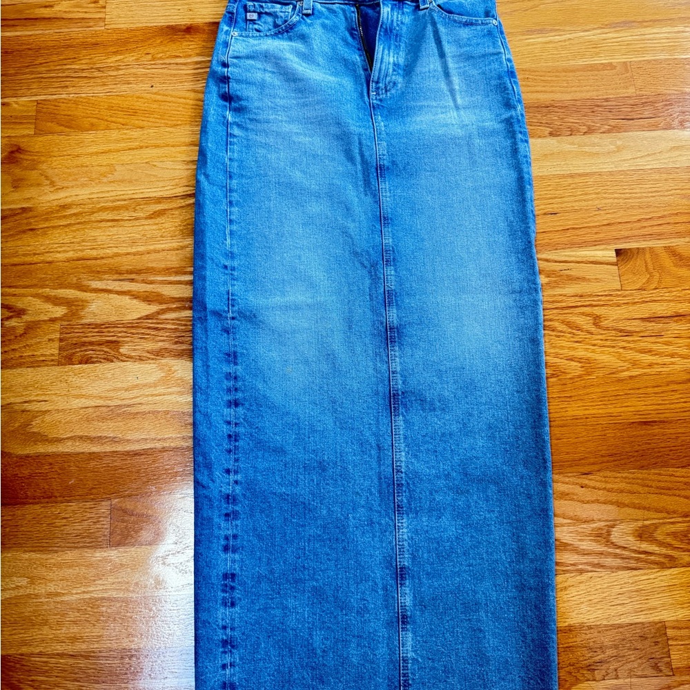 Ag Adriano Goldschmied Blue Maxi Skirt - Picture 6 of 7